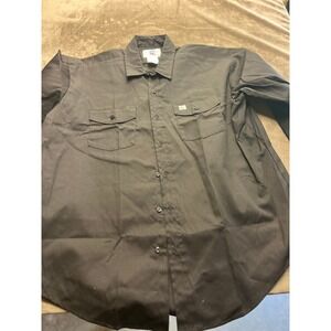 Big Bill Mens 2XL Black Long Sleeve Work Shirt Button Down Made in USA 148BK